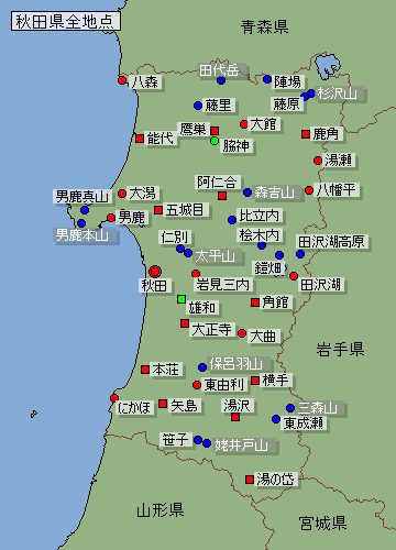地点選択用秋田県地図