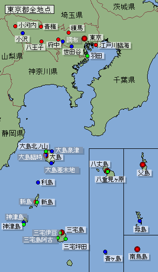 地点選択用東京都地図