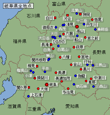 地点選択用岐阜県地図