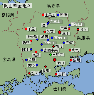 地点選択用岡山県地図