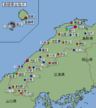 地点選択用島根県地図