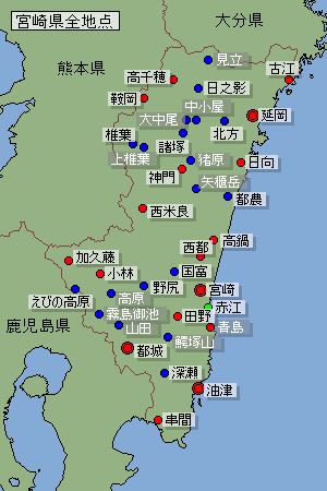 地点選択用宮崎県地図