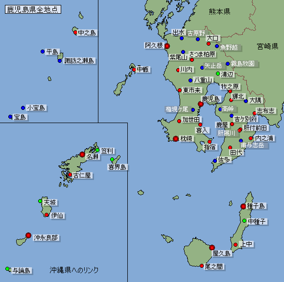 地点選択用鹿児島県地図