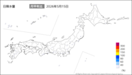 今日の日降水量の分布図