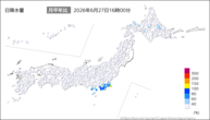 今日の日降水量の分布図