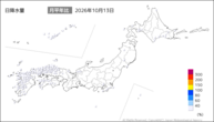 一昨日の日降水量の分布図