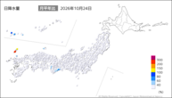一昨日の日降水量の分布図
