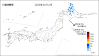 日最深積雪の分布図