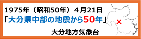 大分県中部の地震から50年バナー