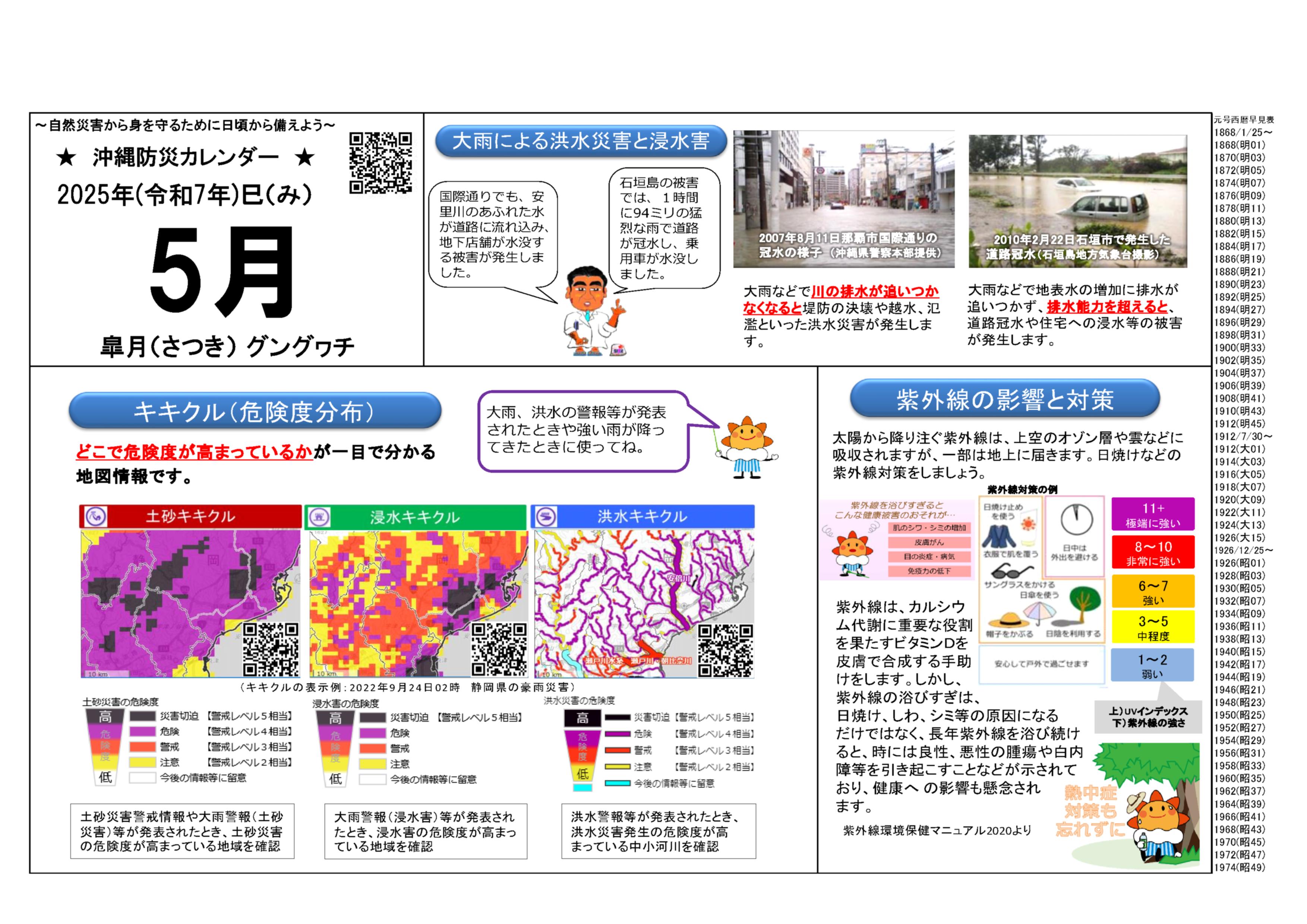 沖縄防災カレンダー