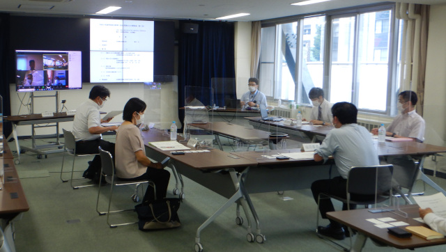 学校防災教育に係る気象台との懇談会の様子