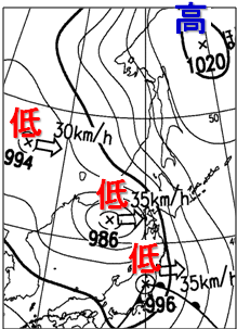 2007年5月25日 21時の天気図