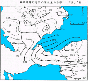 降水量分布図