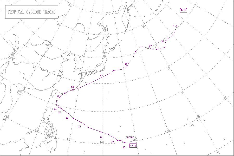 台風経路図