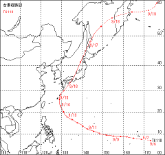 台風経路図