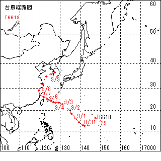 台風経路図