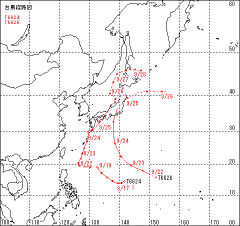 台風経路図