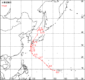台風経路図