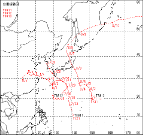 台風経路図