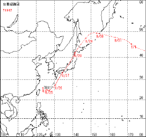 台風経路図