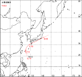 台風経路図