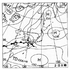 天気図(7/2 09h)