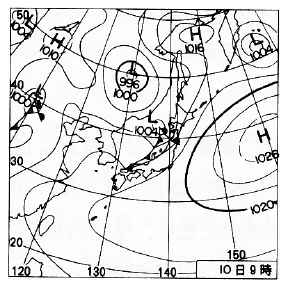 天気図(6/10 09h)
