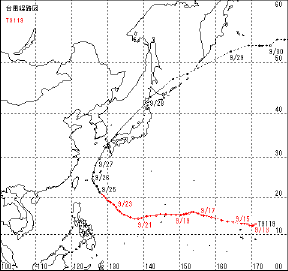 台風経路図