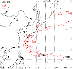 台風経路図