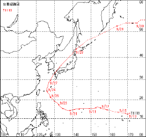 台風経路図