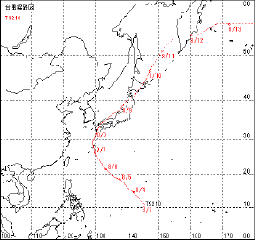 台風経路図