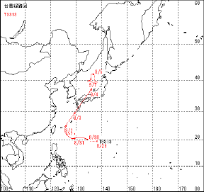 台風経路図