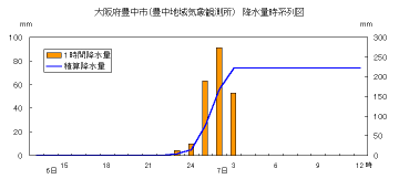 降水量時系列図（豊中）