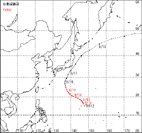 台風経路図