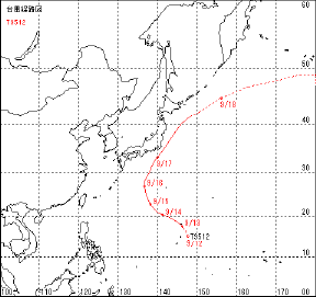 台風経路図