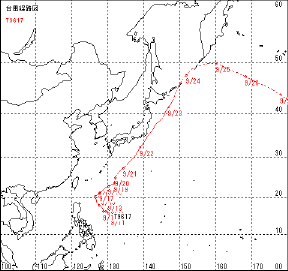台風経路図