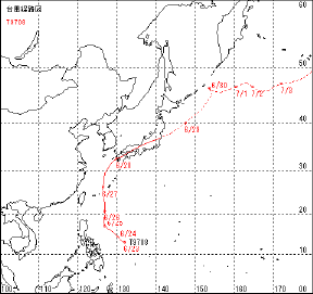 台風経路図