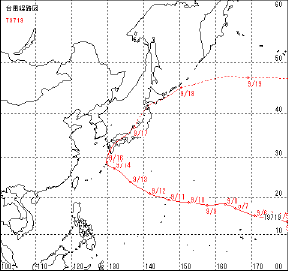 台風経路図