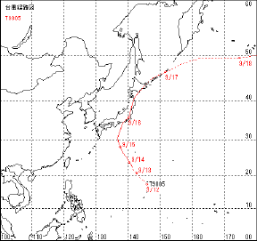 台風経路図