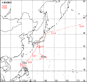 台風経路図
