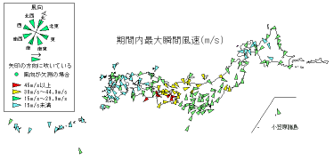 期間内最大瞬間風速
