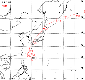 台風経路図