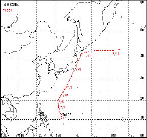 台風経路図