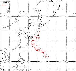 台風経路図