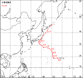 台風経路図