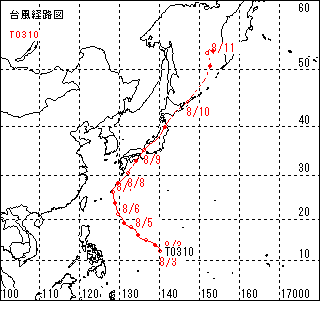 台風経路図