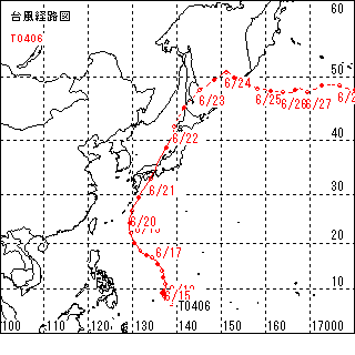 台風経路図