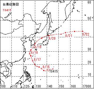 台風経路図