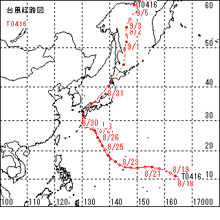 台風経路図