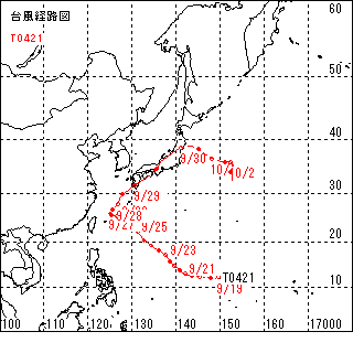 台風経路図